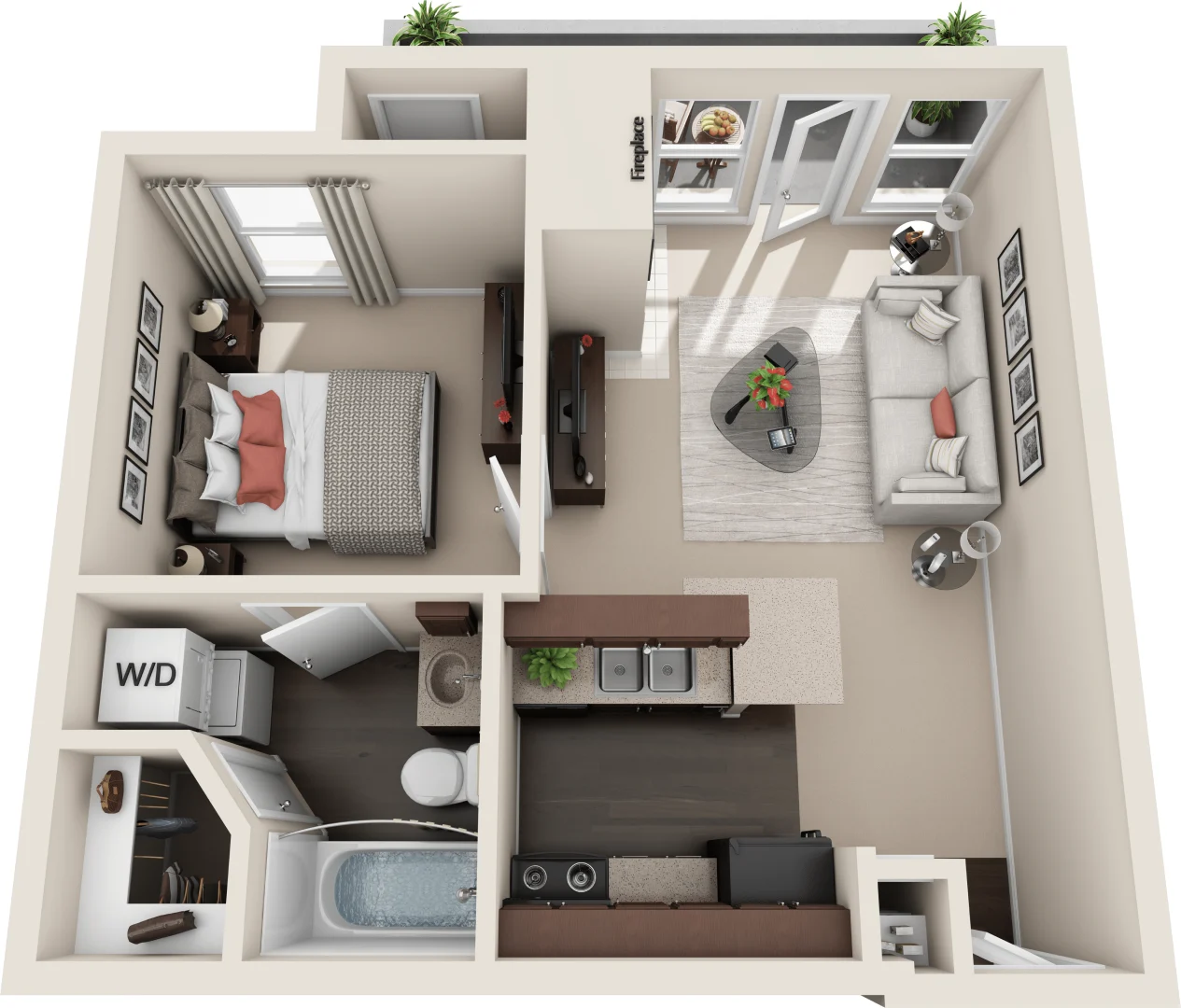 A 3D Floor plan rendering