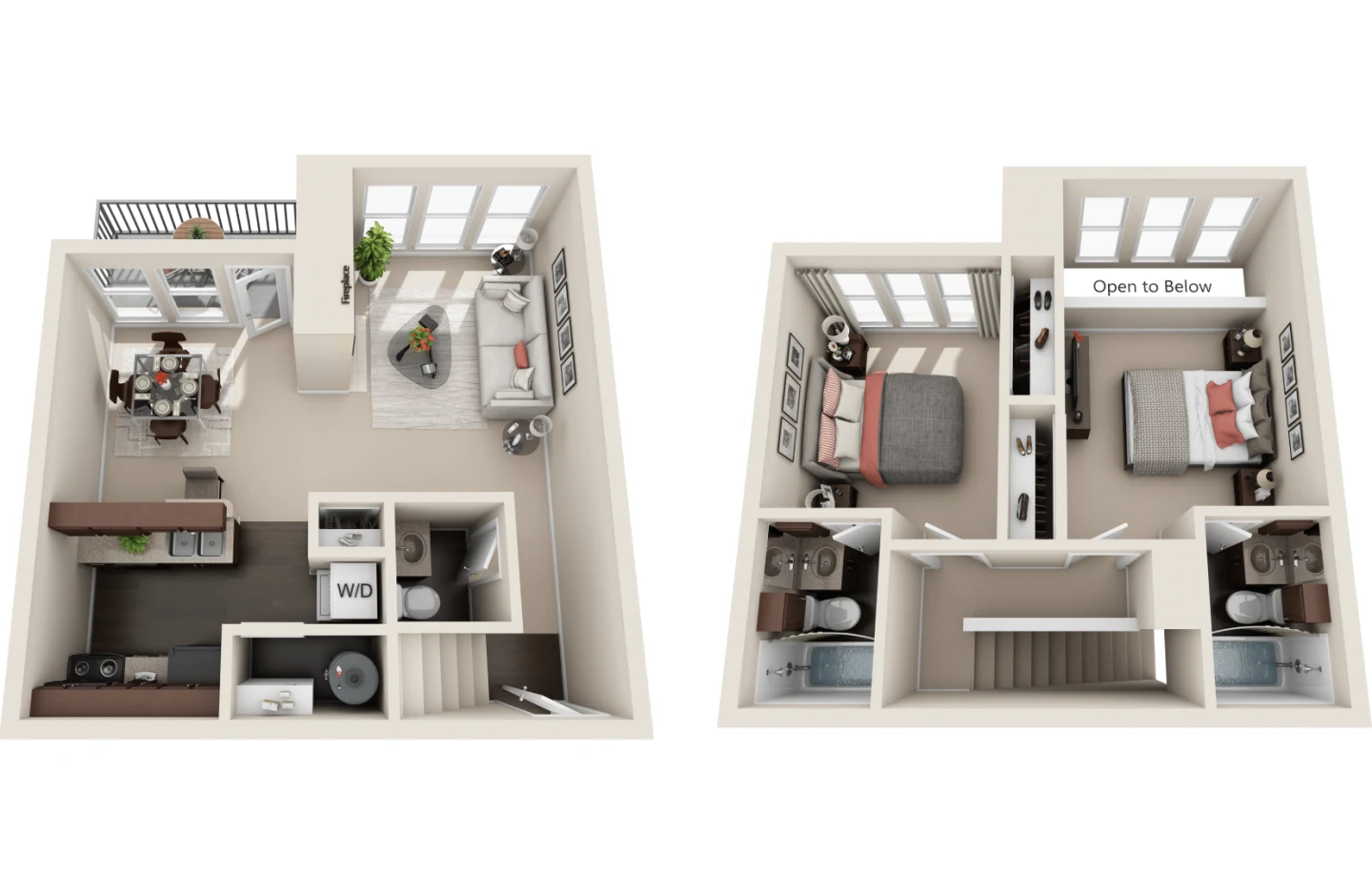 B1 3D Floor plan rendering